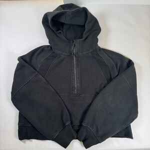 Lululemon Scuba Oversized Half Zip Hoodie M/L Black Cropped